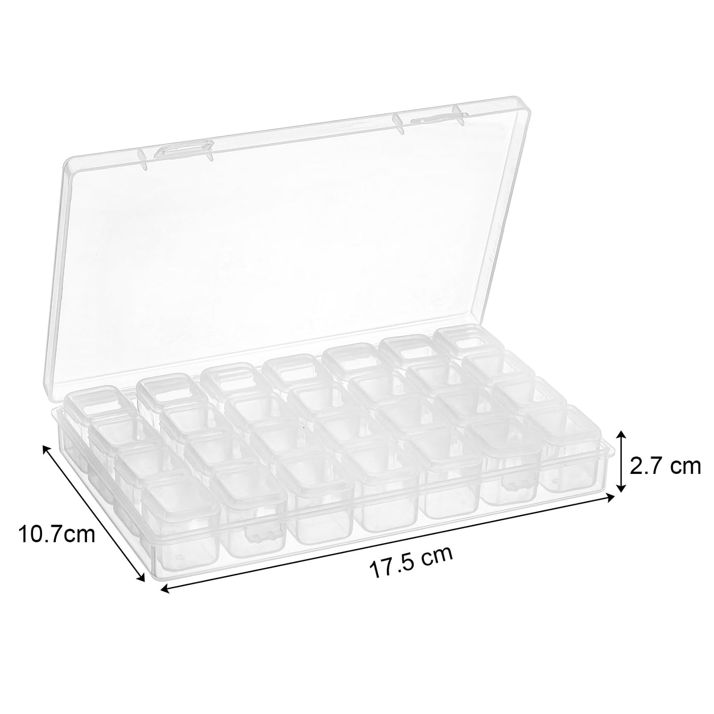 Lawei Pack of 10 Diamond Embroidery Box Diamond Painting Storage Boxes, Sorting Boxes Each with 28 Compartment