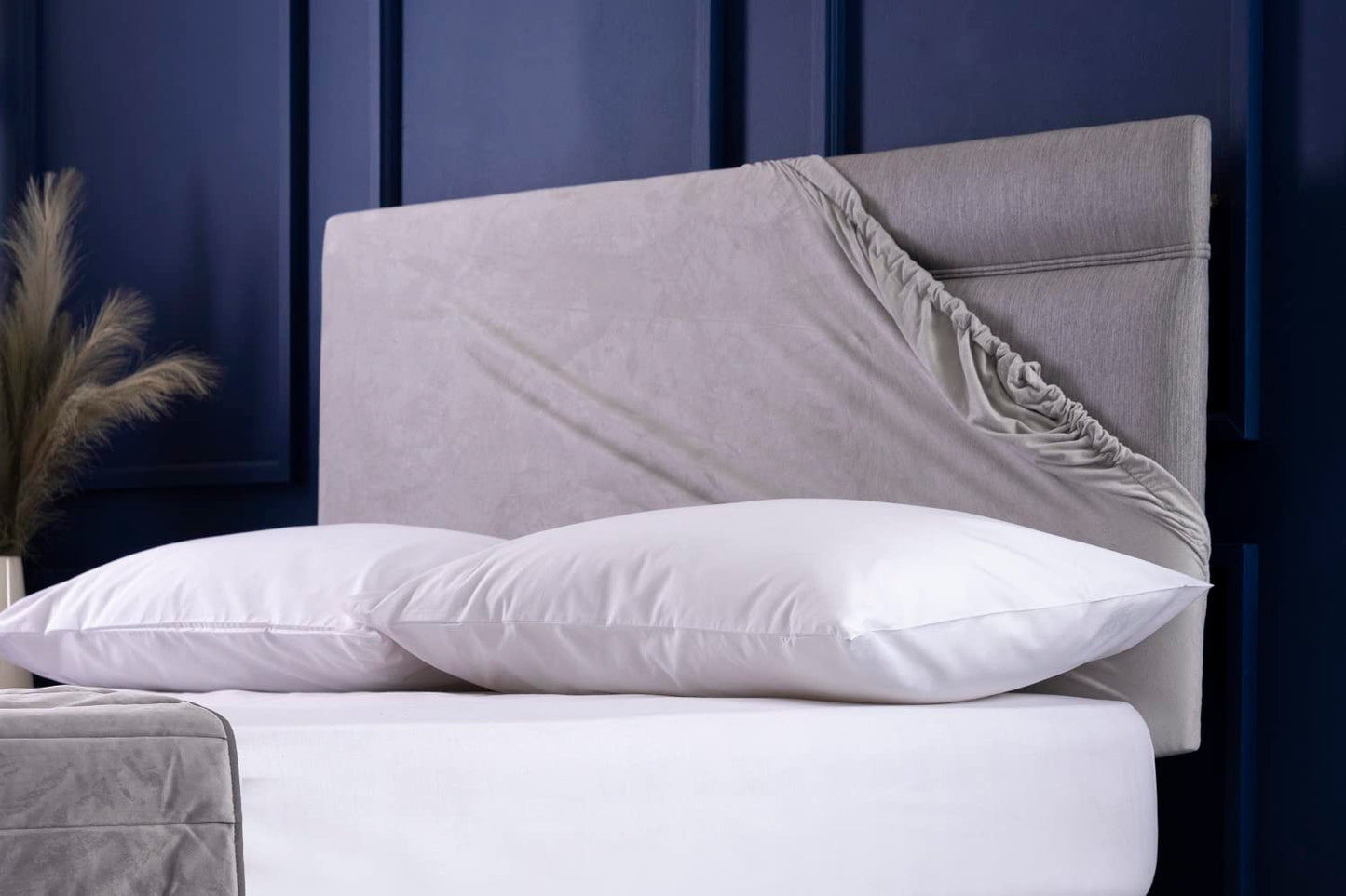 Belledorm Headboard Wrap - Transforms a drab looking Headboard - Luxury Faux Suede (Cloud, Single)