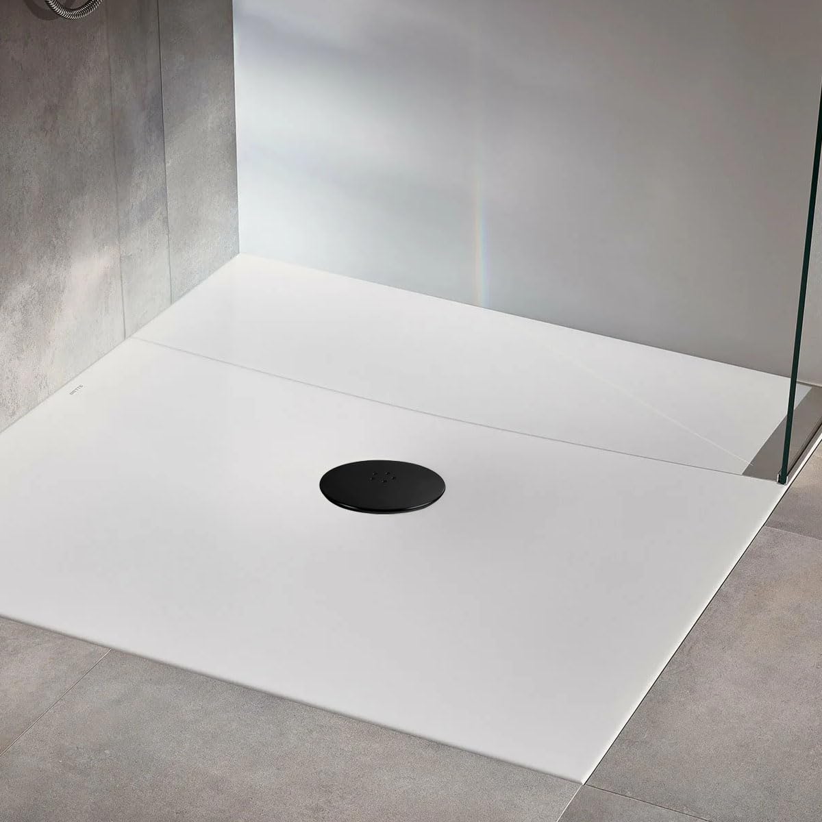 CLKE Shower Drain Cover Black Drain Cover Bathroom Drain Cover Odor and Clog Proof Removable Shower Drain 95mm/115mm