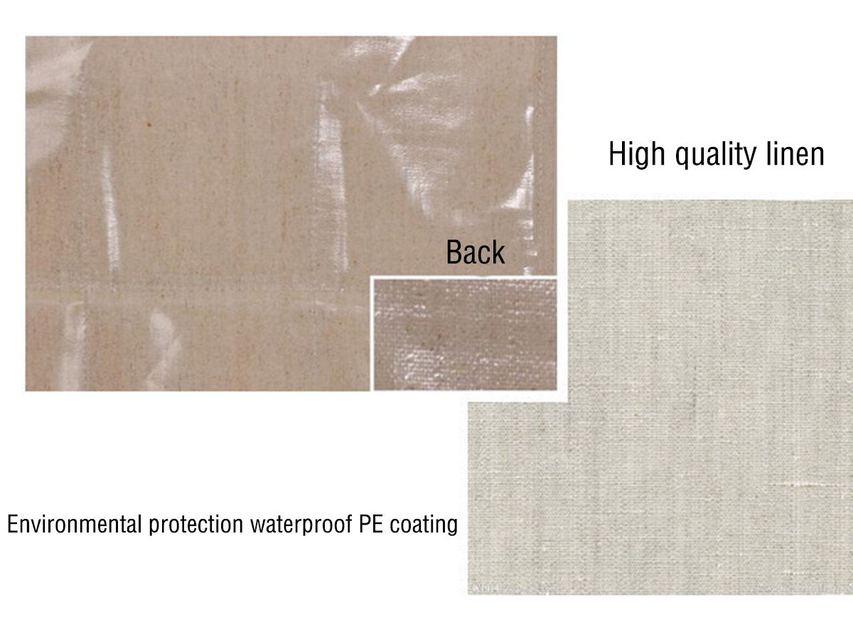 CaLeQi Linen/Cotton Fabric Wall Door Closet Hanging Storage Bag Case (Beige 7 Pockets, 35x54cm)