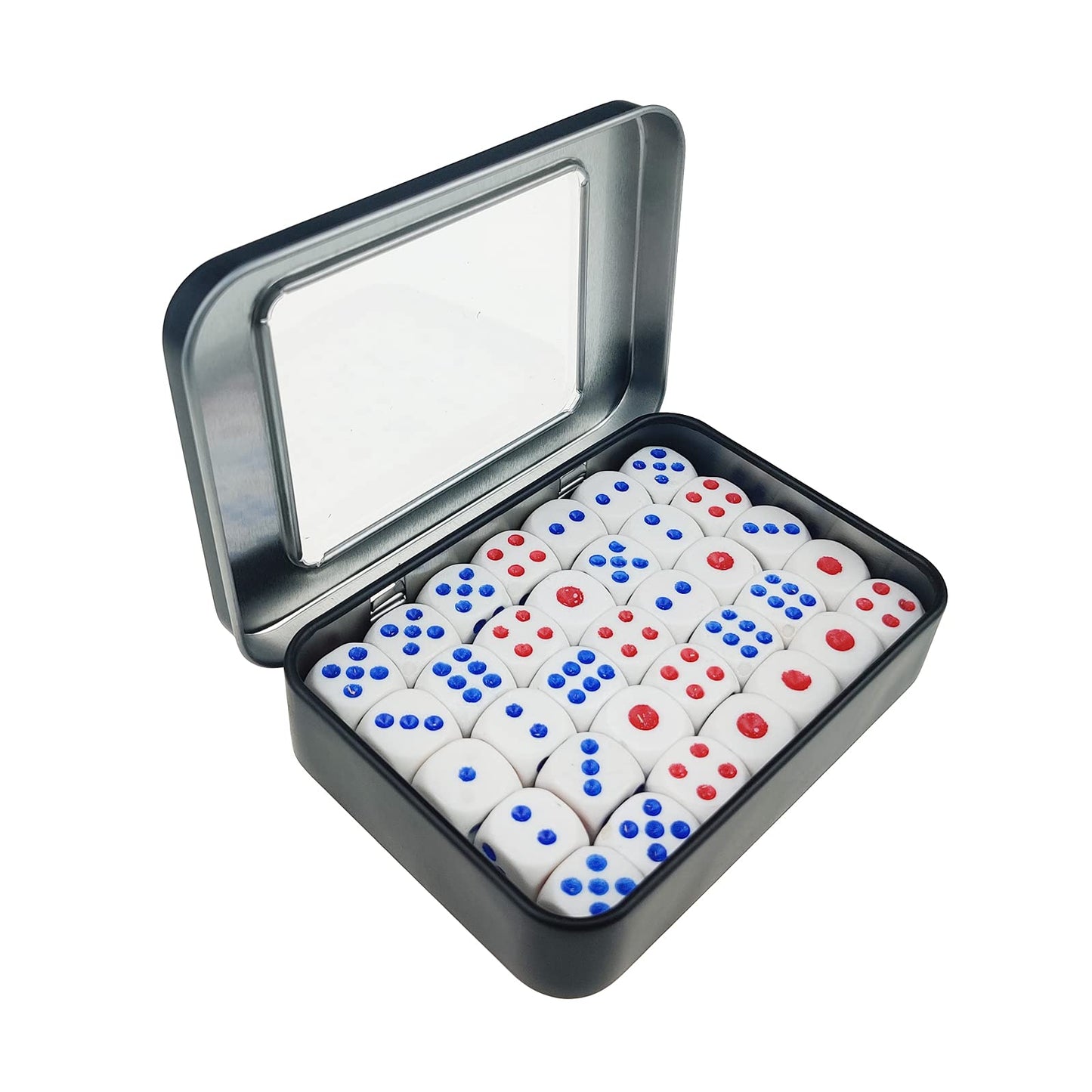 Goodma 8 Pieces Rectangular Metal Empty Hinged Tins, Black