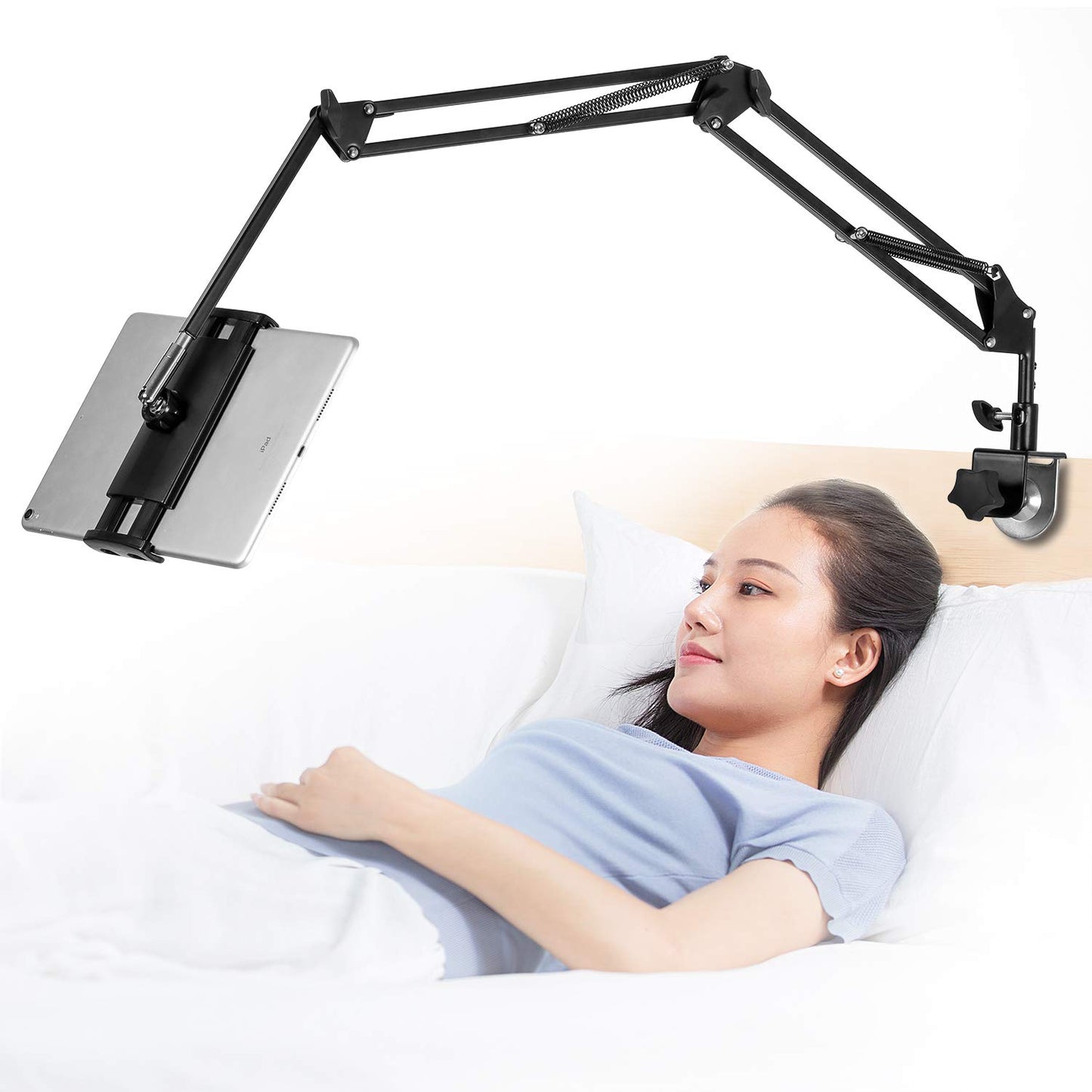 Tablet Stand Adjustable,Foldable Tablet Stand for Bed, Aluminum Universal Flexible Tablet Holder with 360 Degree Rotation for iPad/iPhoneX/iPad