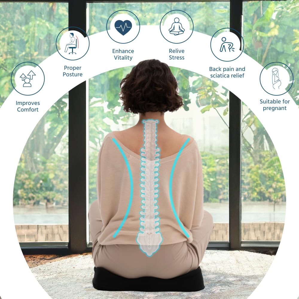 Home Sense Memory Foam Seat For Cushion Chair and Armchairs, Posture Support, Breathable And Soft, Car Seat, Comfort, Lumbar Support
