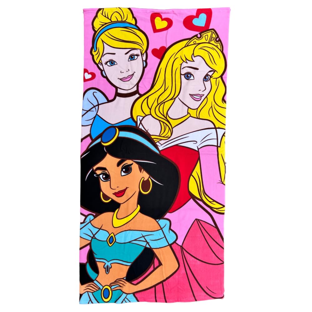 CARTOON Disney Princess Beach Towel 140 x 70 cm Microfibre Towel for Children Swimming Pool Beach