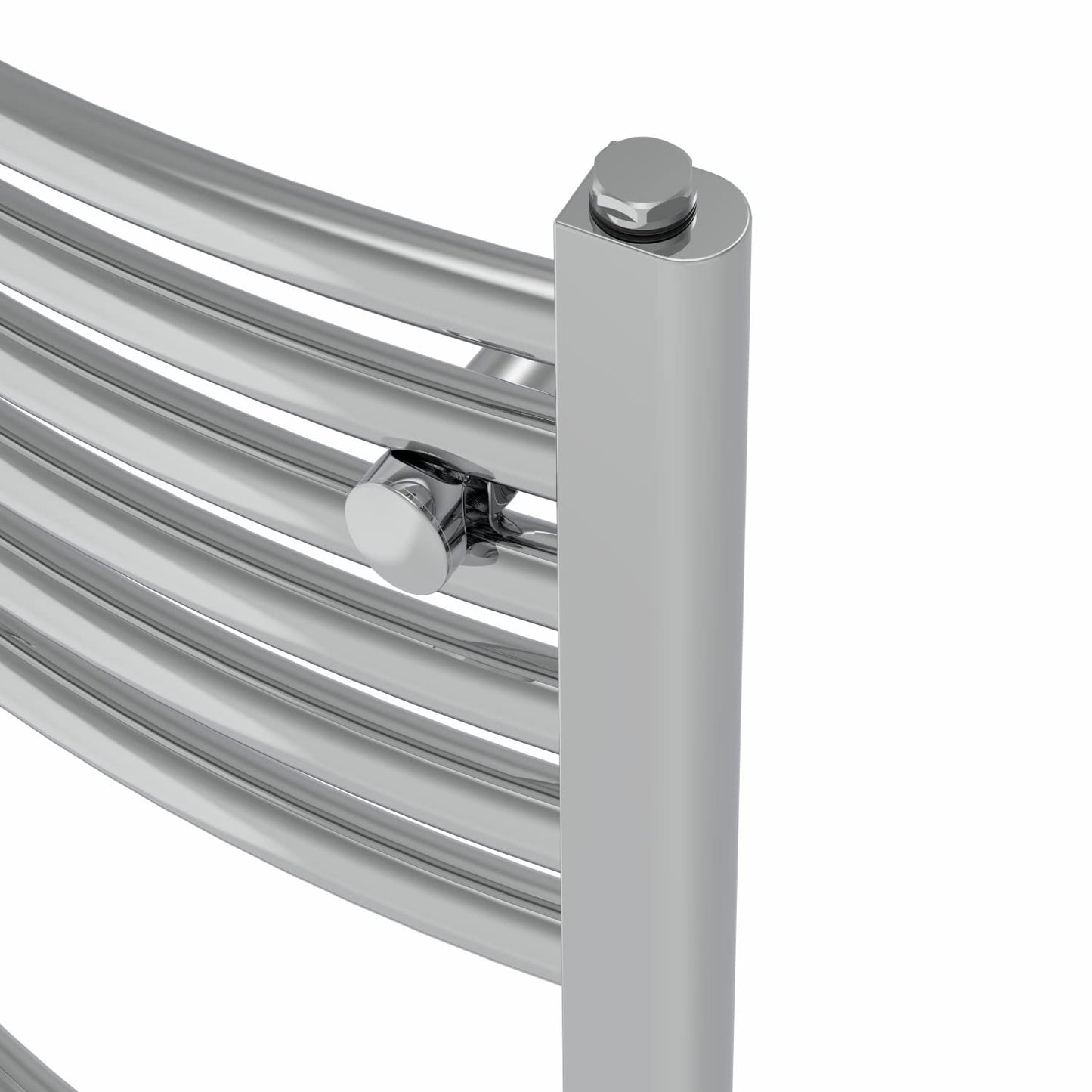 Warmehaus Curved Heated Towel Rail Radiator Ladder Chrome 1800x600mm