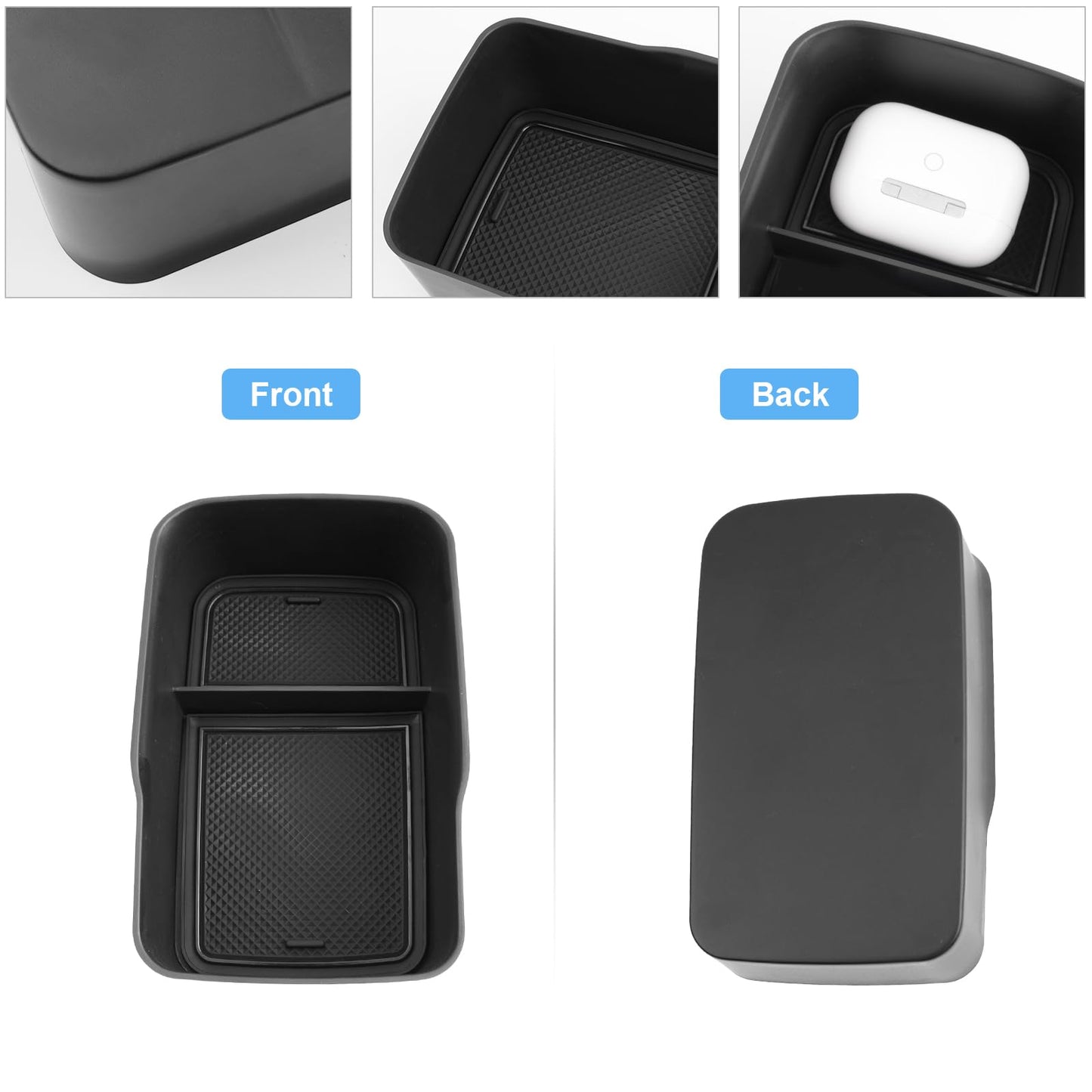Coleya Centre Console Storage Box Compatible with Jeep Avenger 2023 2024, Jeep Avenger Accessories Armrest Organiser, Black