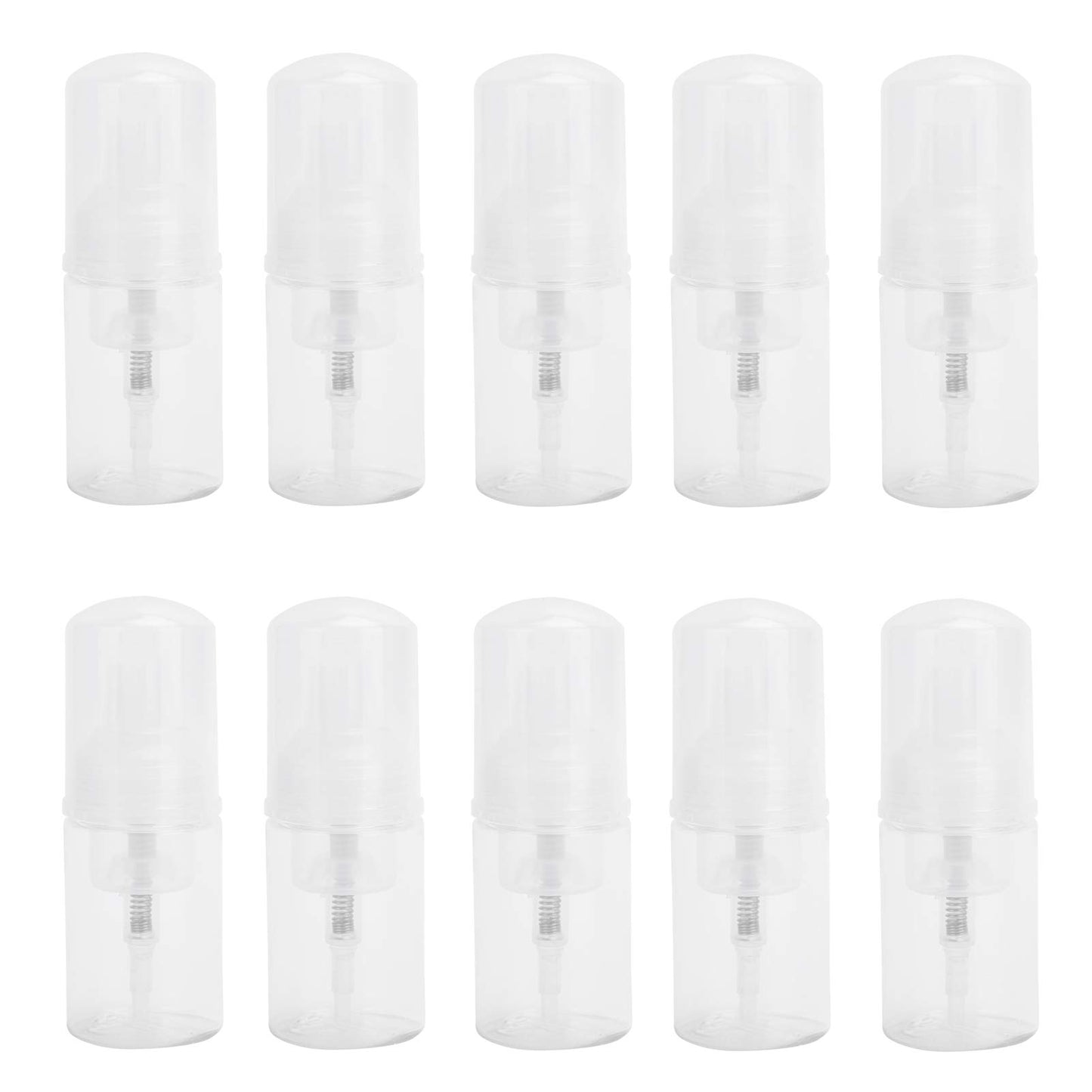 Foam Bottle, 10Pcs 30ml Empty Bottle PP Material Travel Portable Refillable Liquid Soap Dispenser Container with Lid