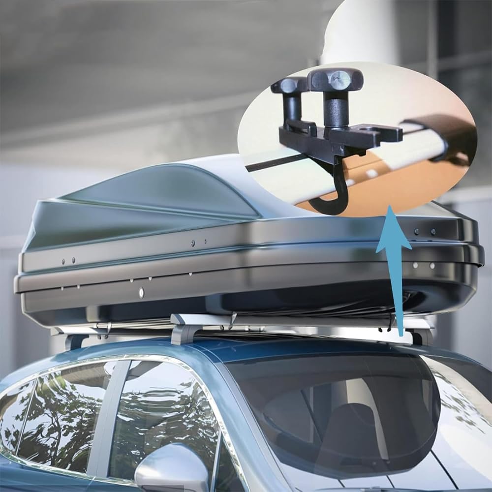 VOANZO Set of 4 Roof Box Mounting U Brackets Universal Car Van Mounting Fitting Roof Box Holder Installation Accessory Kit