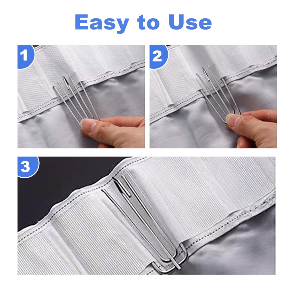80 Pcs Pencil Pleat Curtain Hooks, Metal Curtain Hooks