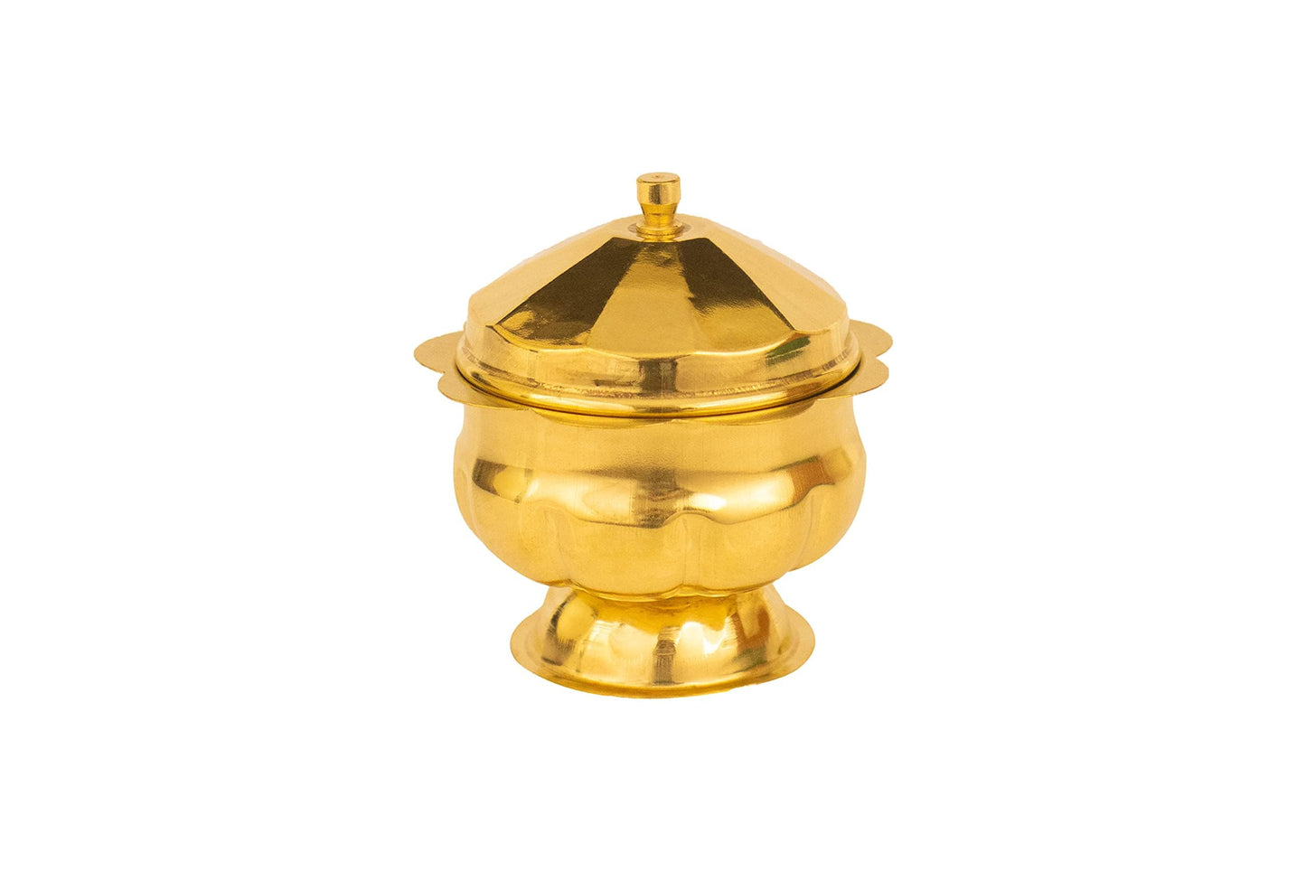 Yuktha Eternals Brass Box Pooja | Puja Roli Chawal Chandan Haldi Kumkum Box | Sindoor Turmeric Dabbi Dibbi Dhani Dani Lid Holder – KumKum Tiptop