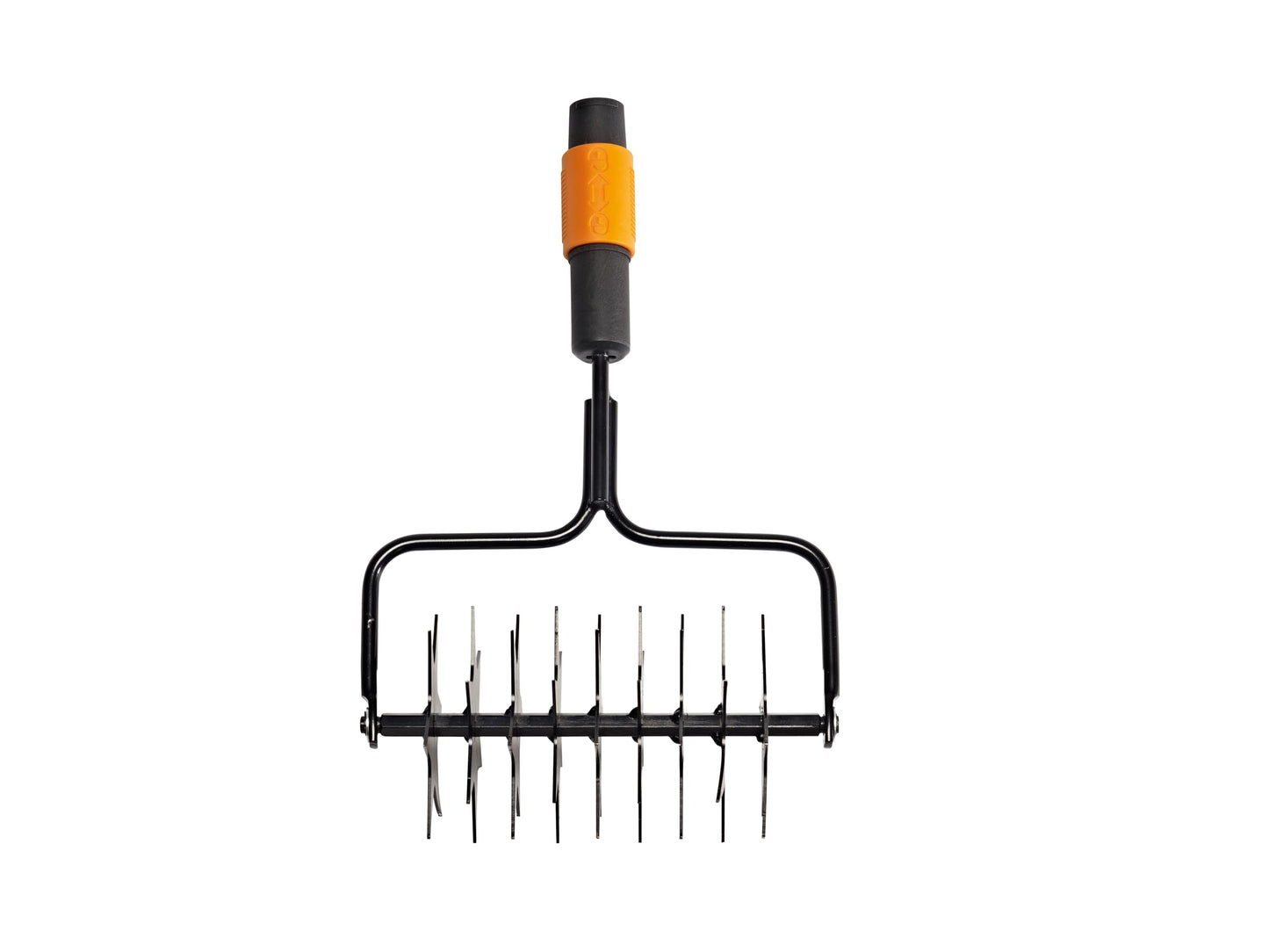 "Fiskars Lawn Spiker, Tool Head Compatible with All QuikFit Handles, Width: 17 cm, steel, Black/Orange, 1000689"
