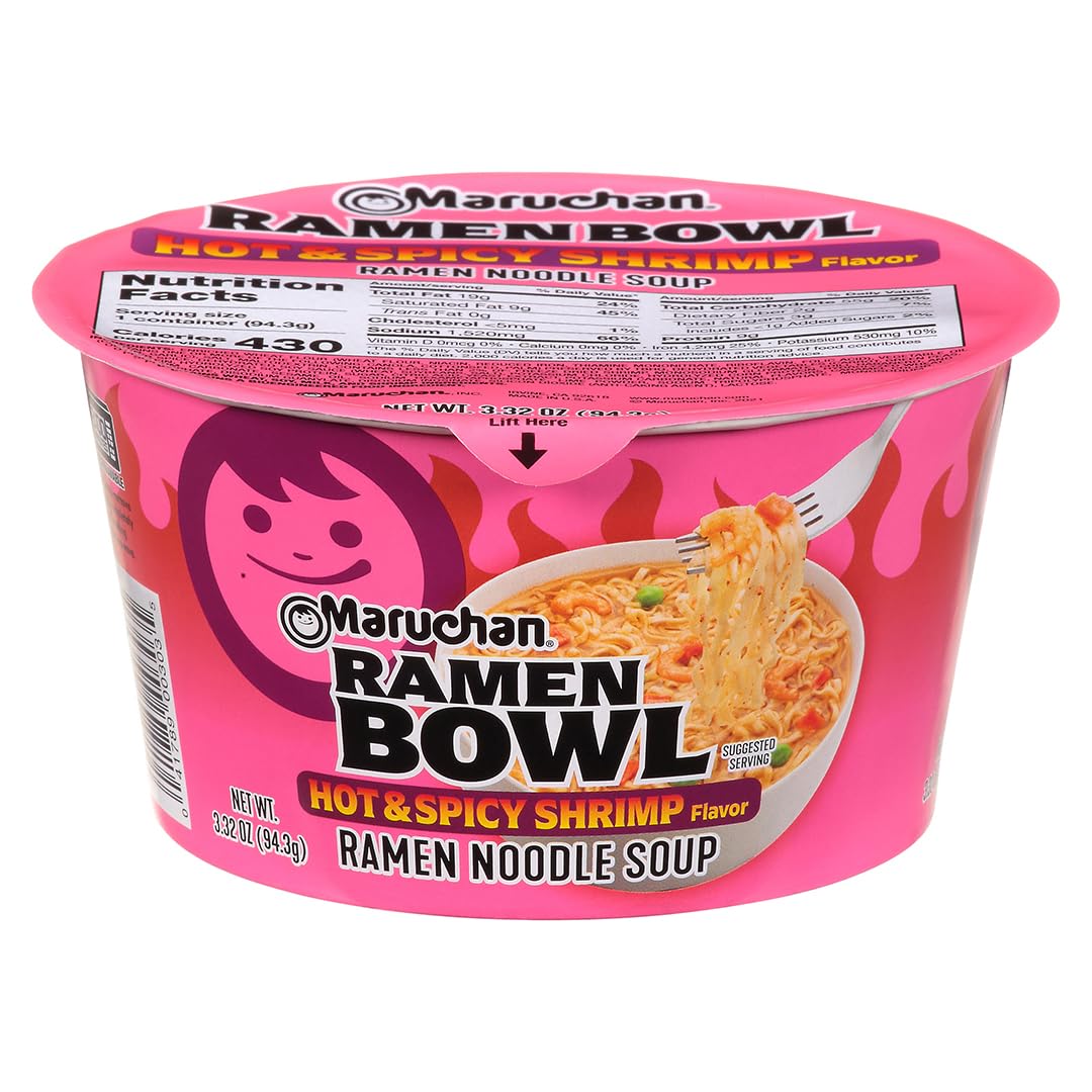 Maruchan Hot and Spicy with Shrimp Ramen Noodles 94.3 g