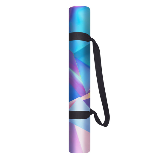 Yoga Design Lab Travel Yoga Mat 1.5 mm | Thin, Non-Slip, Foldable, Lightweight, Mat/Towel, Machine Washable | with Carry Strap (Crystal, 1.5 mm)