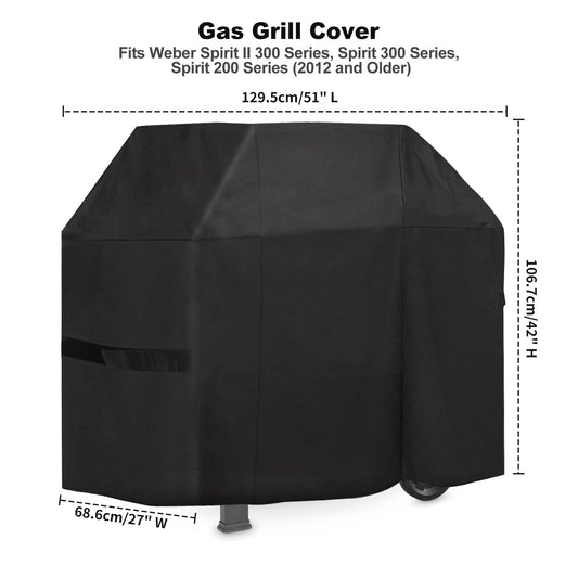 onlyfire BBQ Cover, Grill Covers Waterproof and Heavy Duty Barbecue Cover Fits Weber7139, Spirit 300 Series
