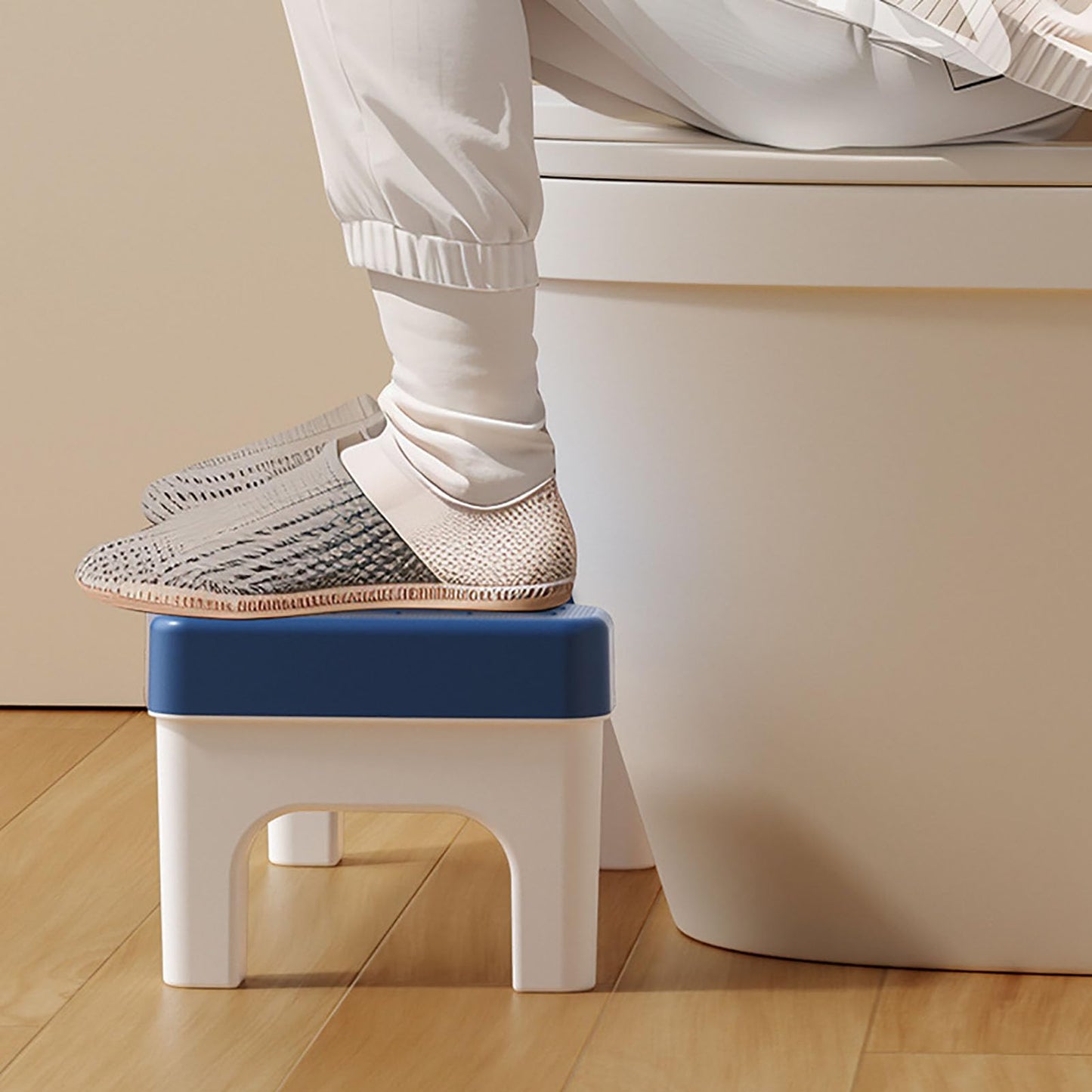 Yctze G Portable Toilet Stool Slip for Adults Kids Hroom Squatting Posture Potty Stool, Poop Stool for Improved Digestion and Comfort. (Navy Blue)