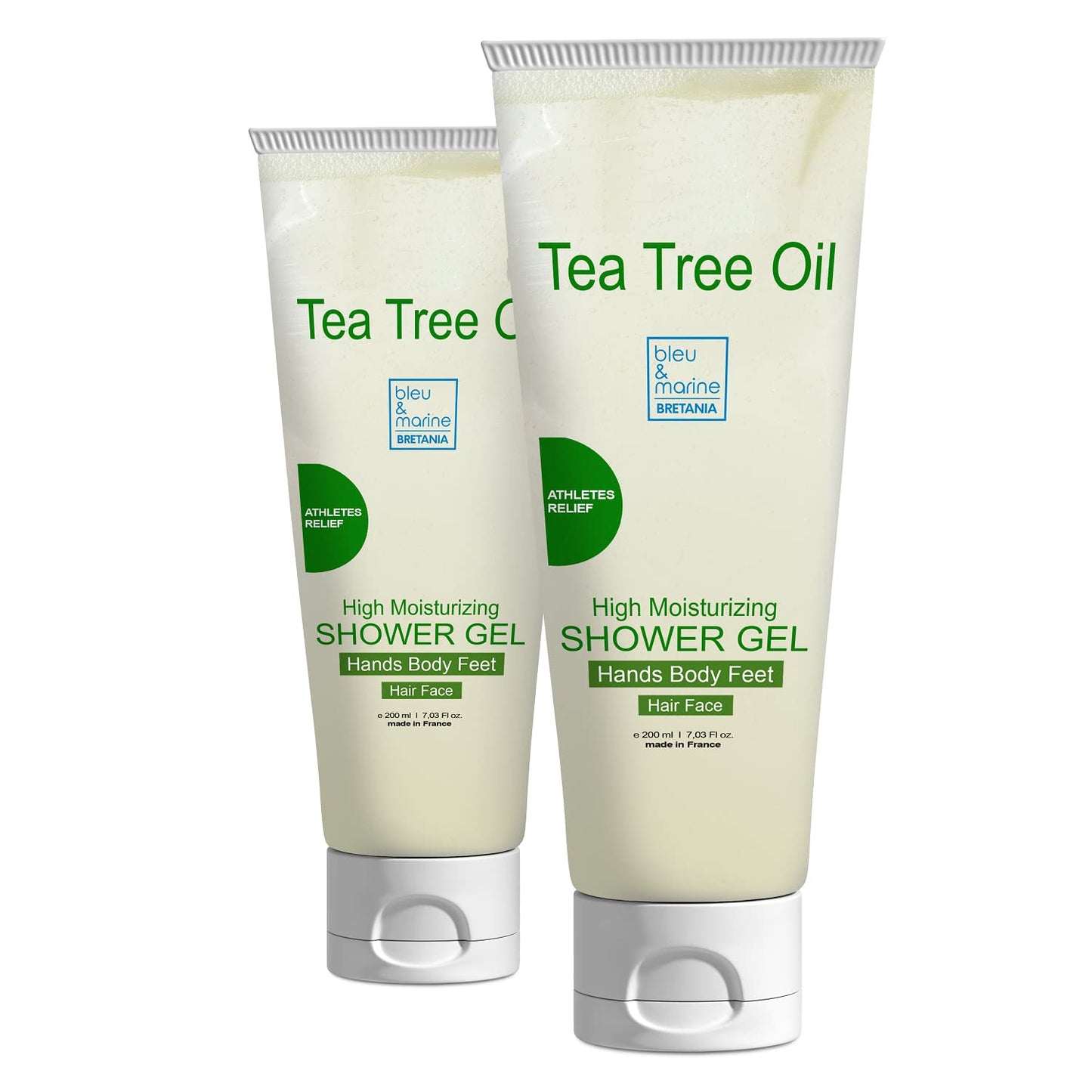Antibacterial Hand Cleansing Disinfectant Tea Tree Therapeutic Shower Gel, Shampoo & Bath Soap (Pack 7.59 Fl oz x 2) - High Moisturising Body Feet