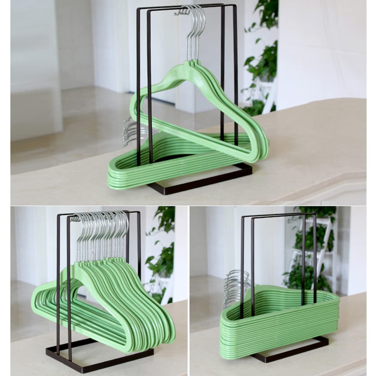 Gatphy 2Pcs Stainless Steel Hanger Organizer Detachable Hanger Stacker Clothes Hanger Holder Metal Coat Hangers Rack Stand for Closet Laundry Room