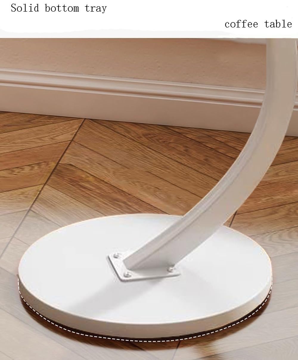 ZOYIZEN Side Table Wooden White, End Table C-shaped, 40 * 60 CM (Ø*H)