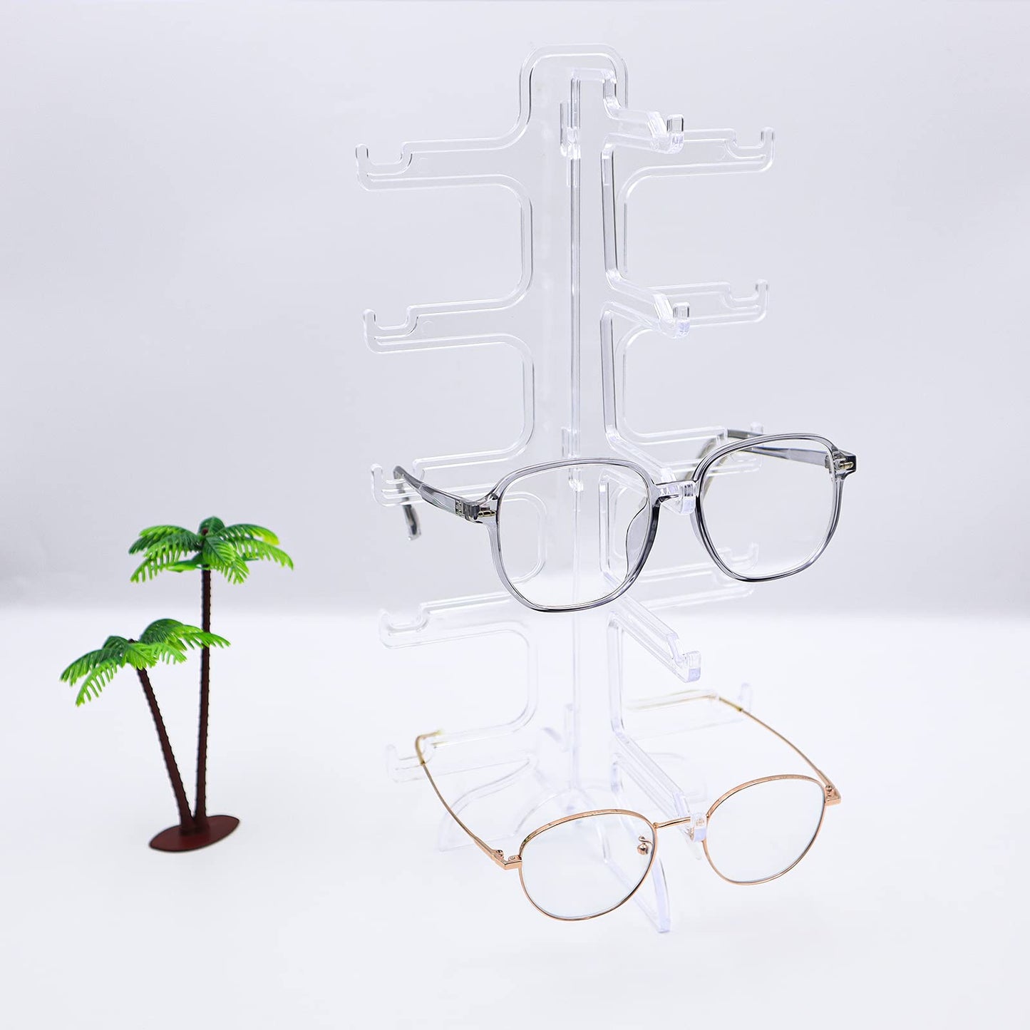 INNAL 2 Pieces Sunglass Display Acrylic Sunglasses Shelf