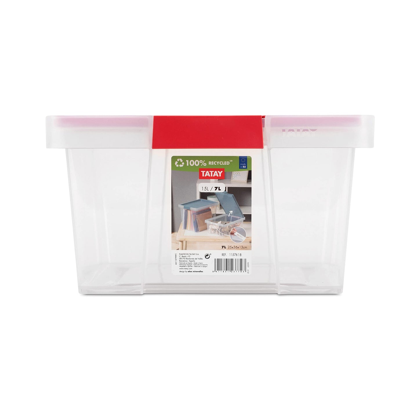 TATAY Storage Box BPA-Free Stackable Design Lid with Hinges Included