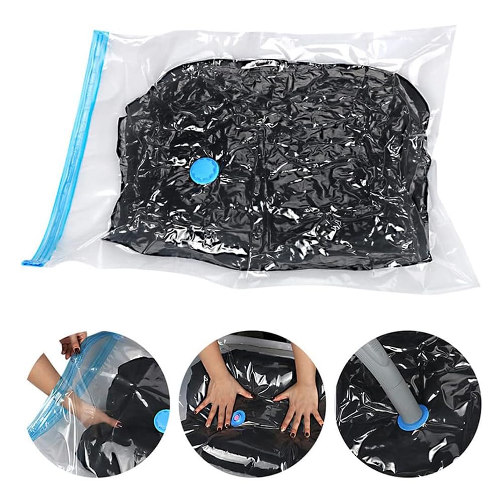 AWAOVV 10Pcs Vacuum Bags for Clothes, 40 x 30 cm Reusable Vacuum Travel Bags, Clothing Compression Storage Bags, Seal Bags for Space Saving Travel
