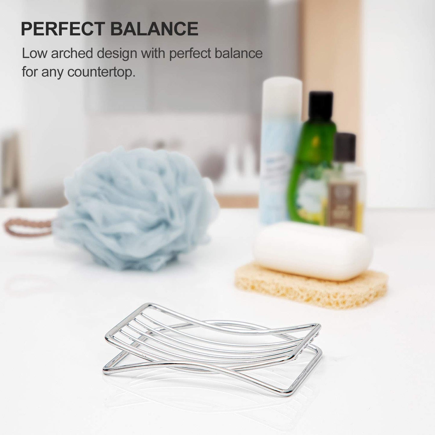 GUUKAR Soap Dish Stainless Steel Bar Soap Holder for Shower Bathroom, Self-draining Soap Dishes Sponge Holder for Kitchen Sink