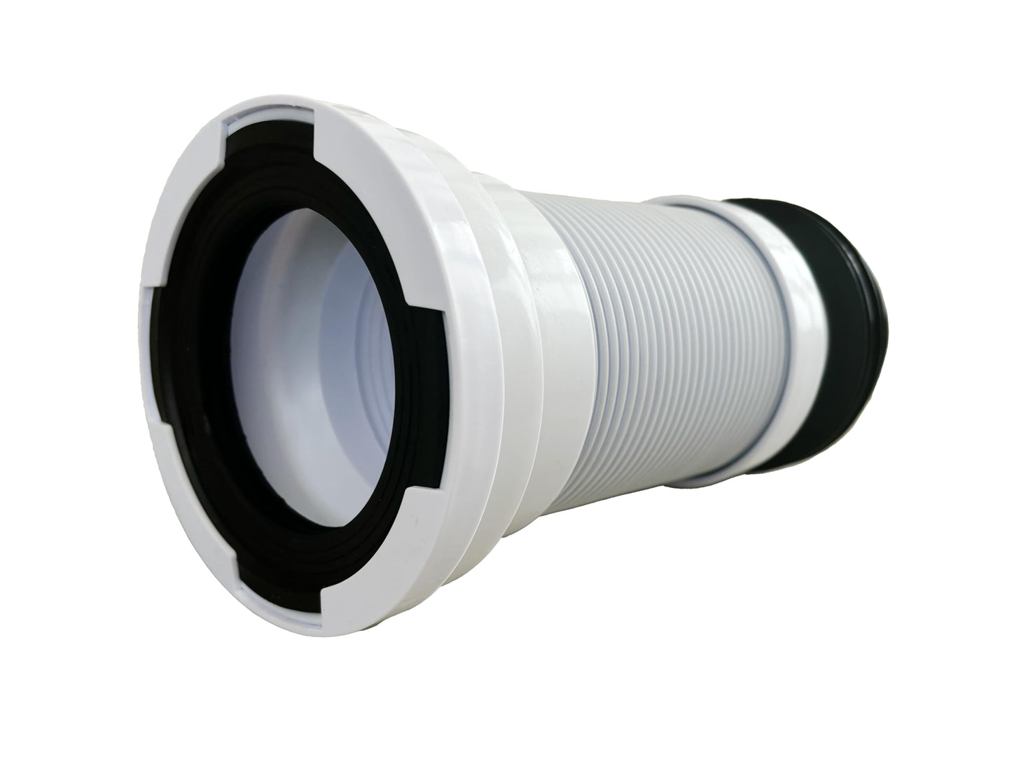 PlumbEZ Flexible 4" 100/110mm Toilet Pan Connector Universal WC Toilet Pan Connector Flexi Slinky Waste Soil Pipe 300mm-600mm Waste Pipe Connector,