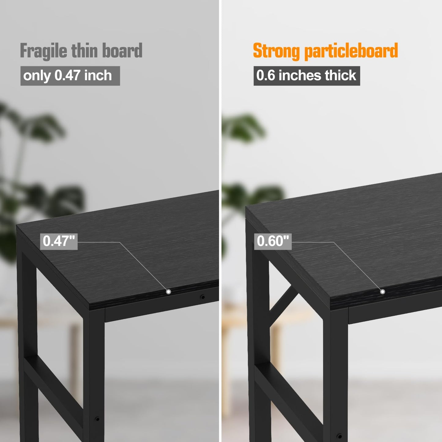 Livofloral Narrow Console Table, 75 cm Entryway Table with 2 Support Bar, Thin Sofa Table, Small Couch Table, Display Table