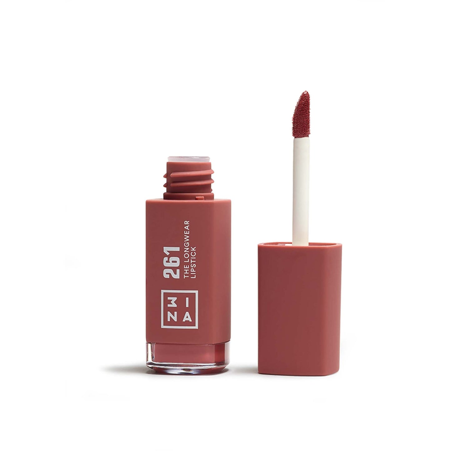 3INA MAKEUP - The Longwear Lipstick 261 - Dark nude Long Lipstick - Matte Liquid with Hyaluronic Acid