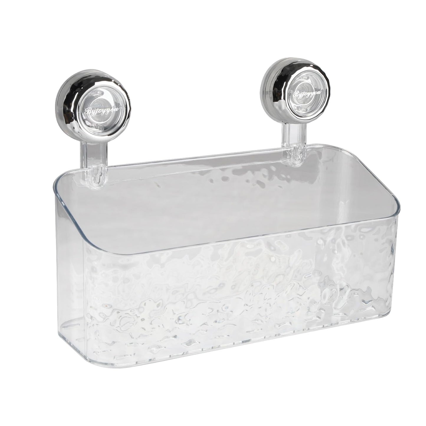 Gzsekken Shower Caddy Suction Bathroom Shelf Self-Adhesive No Drilling Clear Toiletries Holder Powerful Basket Organiser Tidy Rack for Kitchen
