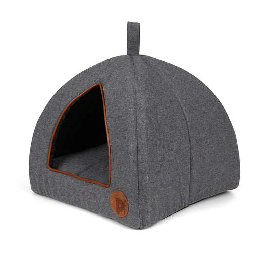 Petface Graphite Grey Felt Igloo Cat Bed