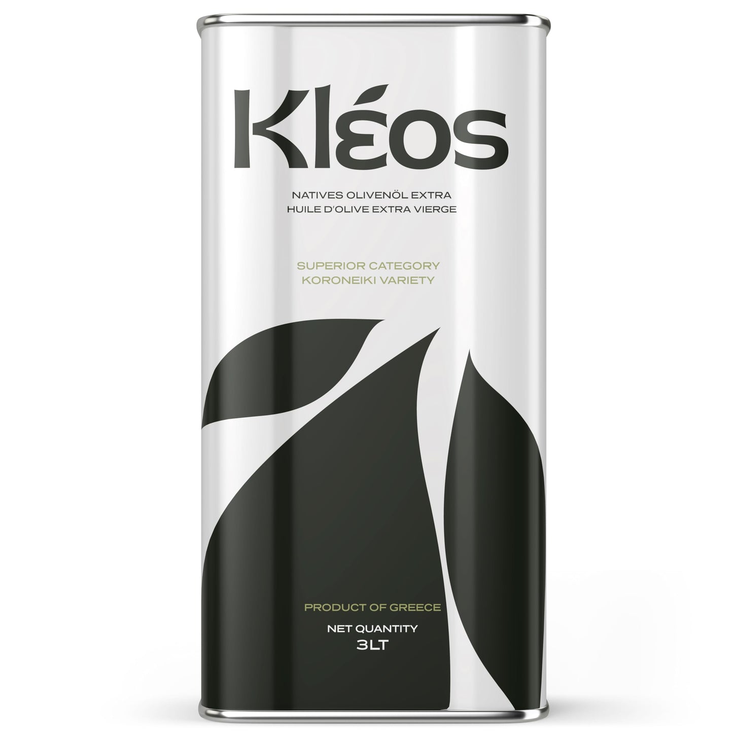 Kleos Extra Virgin Olive Oil 3 Liter - New Harvest 2024/2025 - Cold-Pressed Greek Olive Oil from Koroneiki Olives - Premium Quality