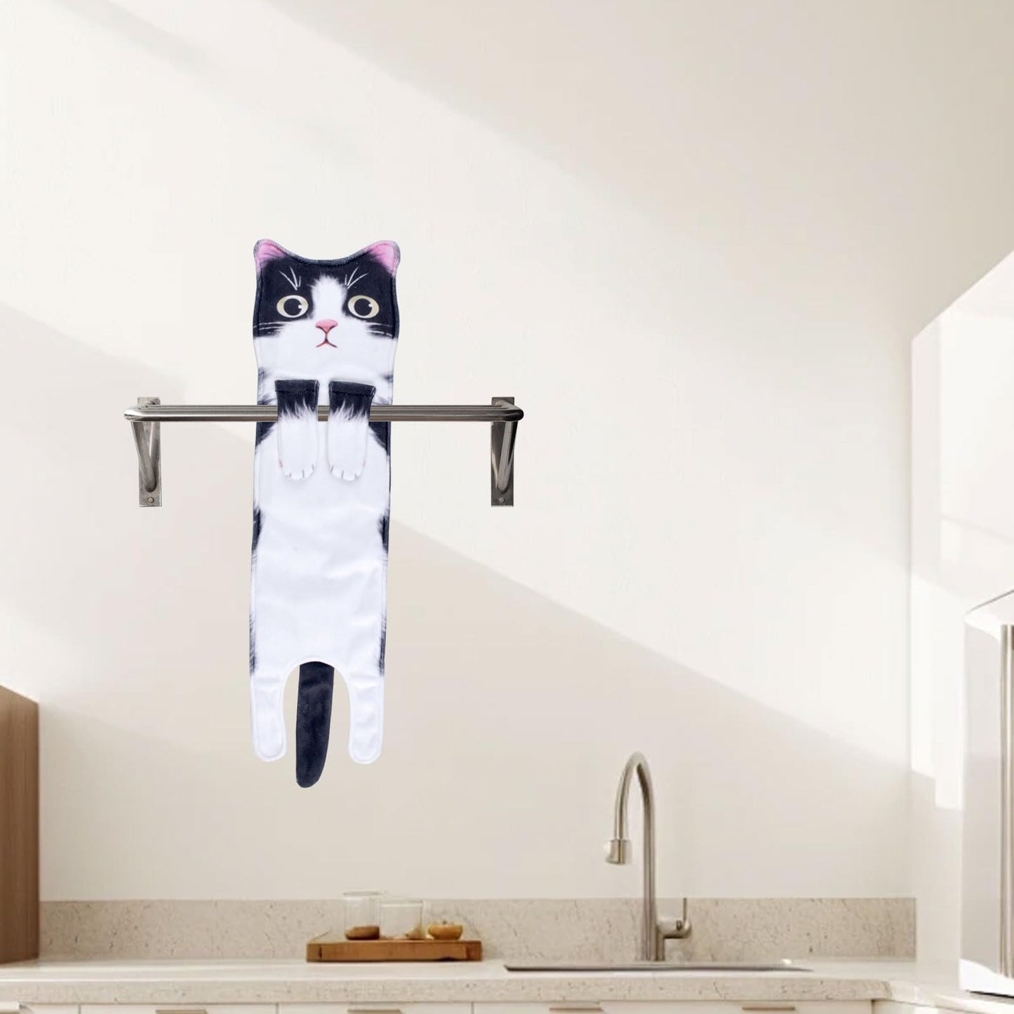 GWAWG Cat Funny Hand Towels,Cute Bathroom Kitchen Towels,Decorative Hanging Kitchen Towel,Cat Gifts for Cat Lovers,Gifts for Women Mum Christmas