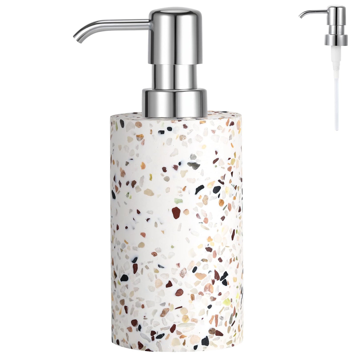 Luxspire Soap Dispenser, Hand Soap Dispenser with Replacement Pump Head, Refillable Hand Soap Dispenser, Pump Bottle Dispenser for Bathroom, Kitchen,
