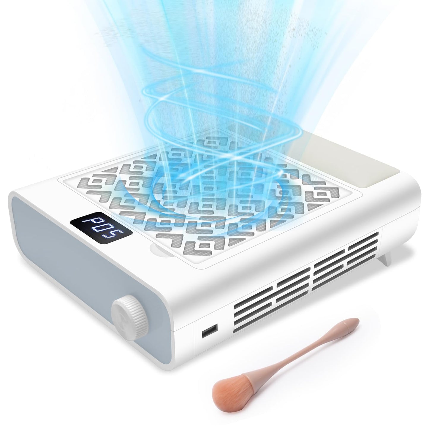 CGBE Nail Dust Collector: 3600RPM Dust Collector Nail Tech with 5 Speed Suction Adjustment, Hand Pillow, 2 Reusable Filter & 10 Disposable Filter