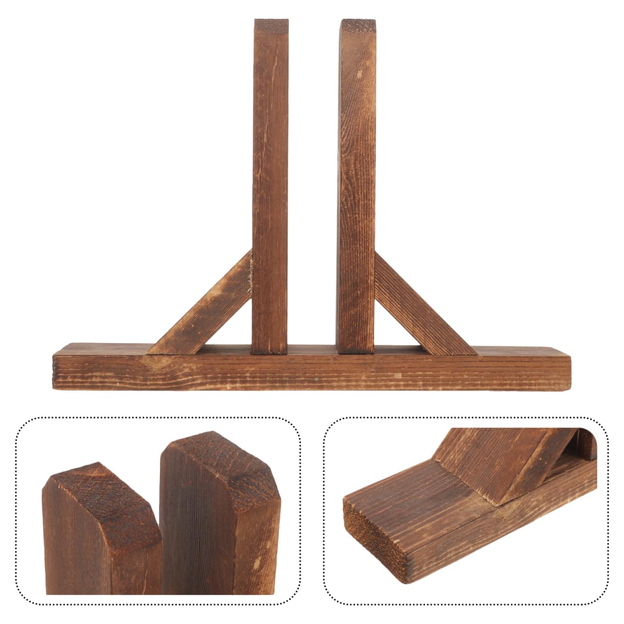 ABOOFAN Wooden Screen Base Room Divider Stand 13.58 inch Solid Freestanding Fence Panel Support Bracket Detachable Wooden Stand for Indoor and