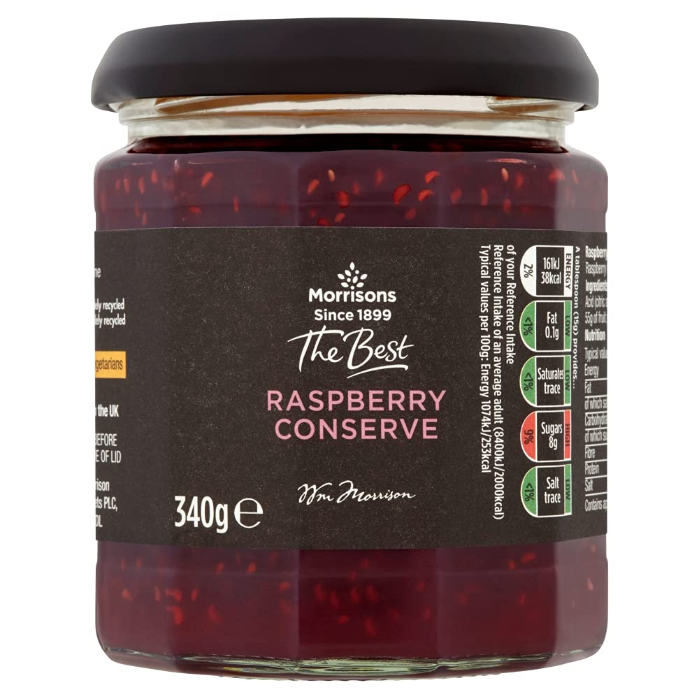 Morrisons The Best Williamette Raspberry Conserve 340 g x 6