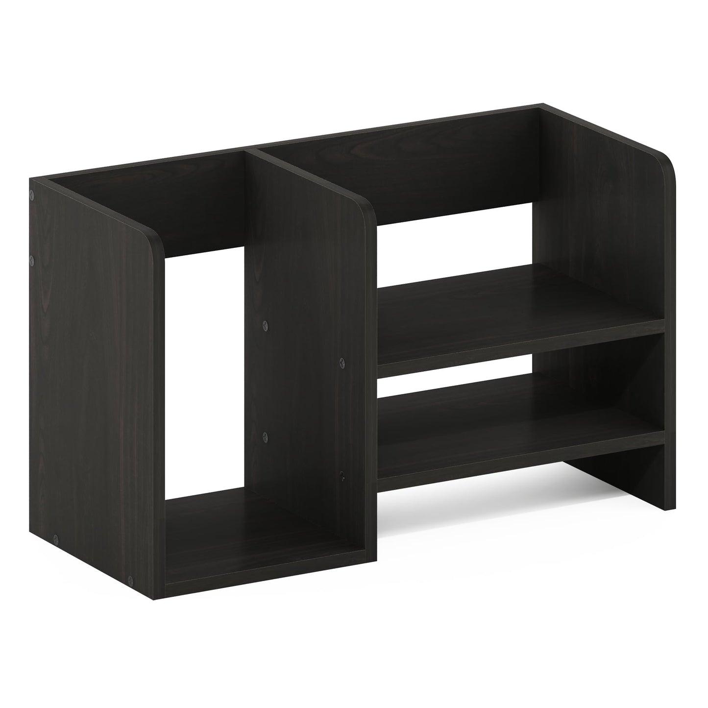Furinno Desktop Storage Organizer, Engineered Wood, Espresso, 2 Shelves Space