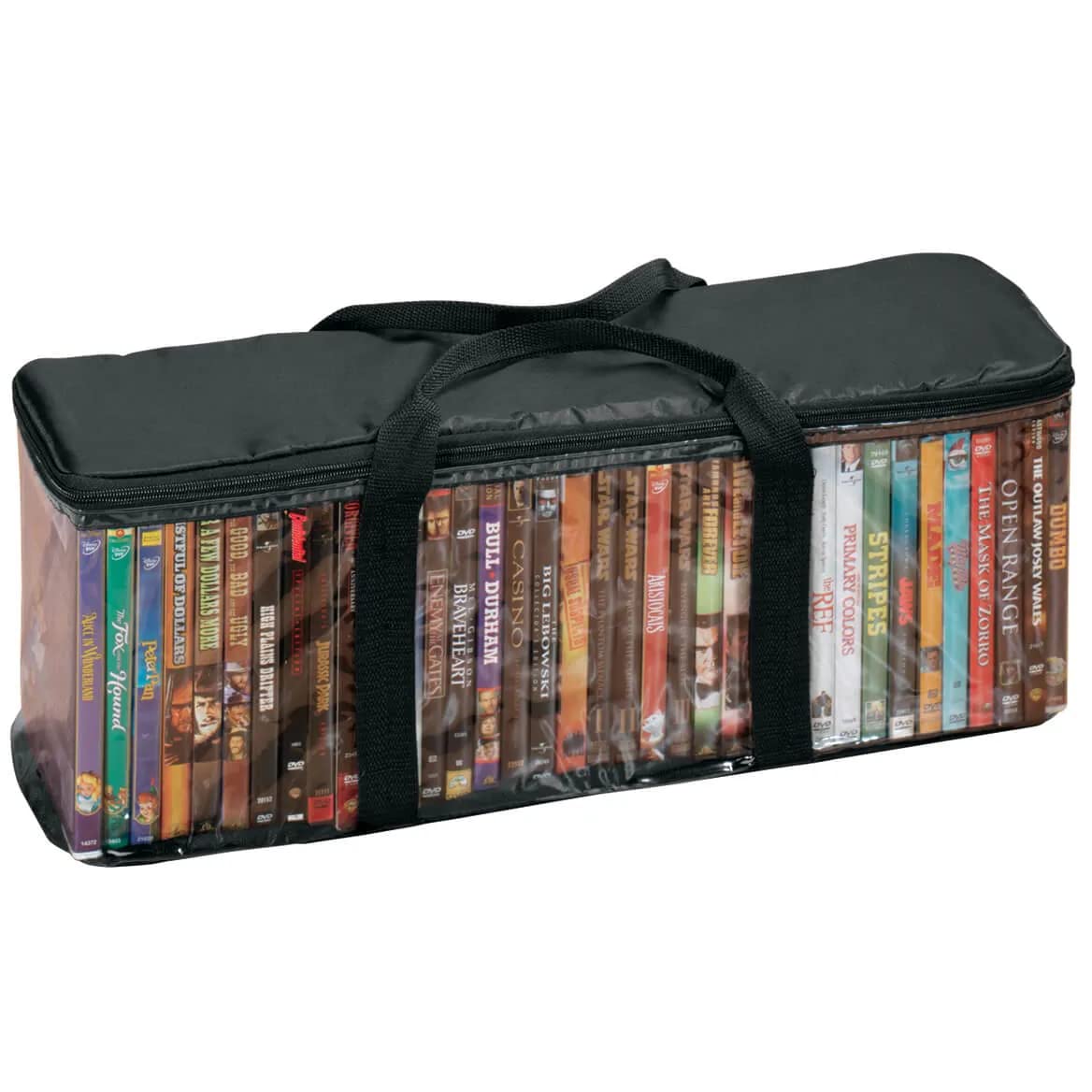 Harrington Marley UK Seller | Portable DVD Storage Bag, Disc CD Case, Clear Cover with Zipper DVD Protective Dust Collection Holder/Organiser