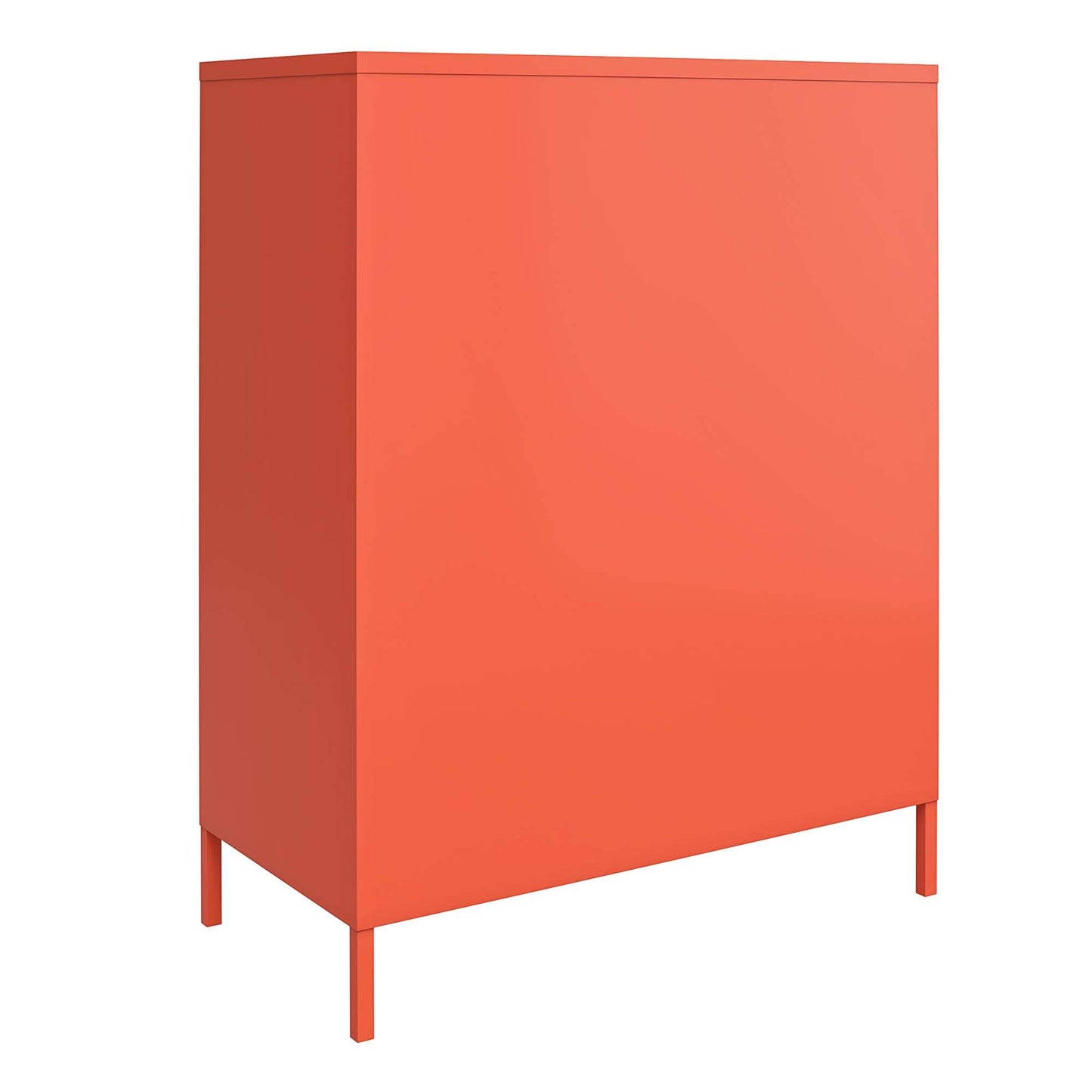 DHP Furniture Cache 2 Door Metal Locker Storage Cabinet Orange
