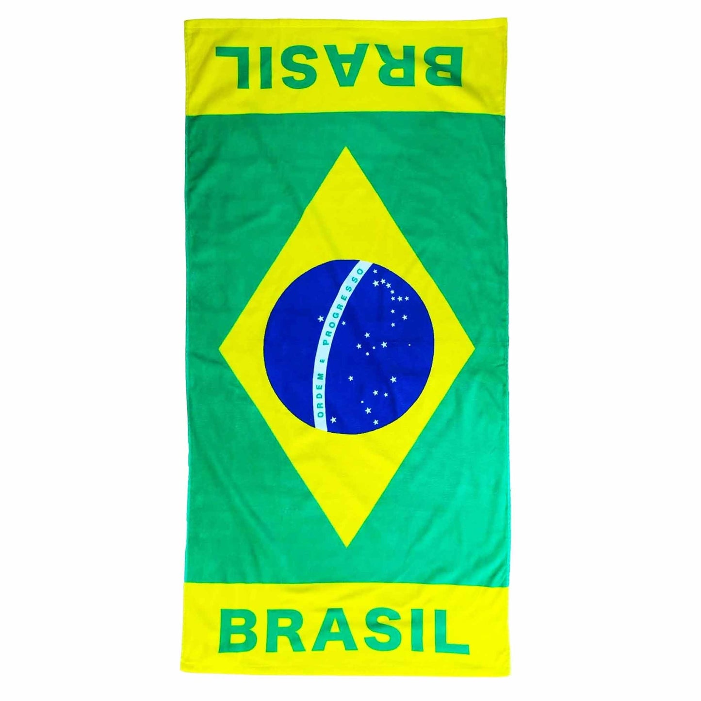 GIFTS 4 ALL Giant Brazil Flag Beach & Bath Towel, 100% Cotton Brasil Holiday Beach Towel, Big Bath Towel for Brazil Sports Fans, Brazil Towel