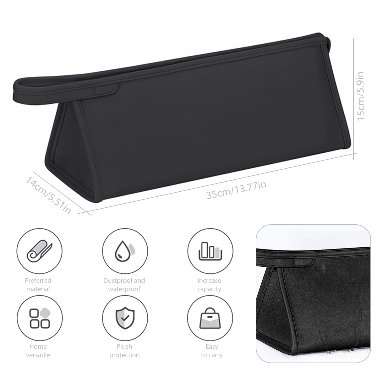 PU Leather Portable Travel Case Storage Bag for Dyson Airwrap Styler Protective Carrying Case for Dyson Supersonic Hair Dryer Waterproof Travel