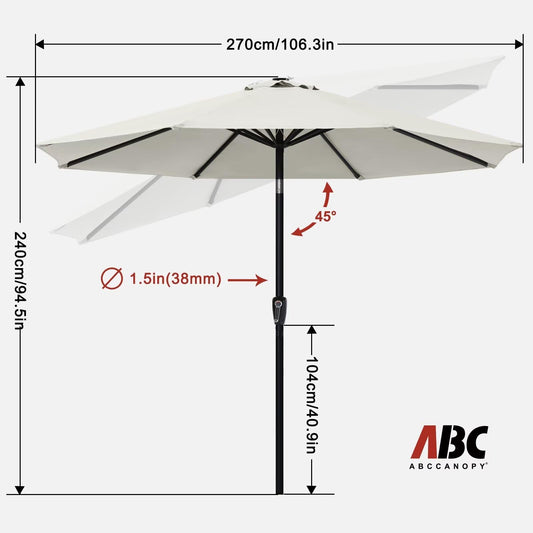 ABCCANOPY 9FT Cantilever Parasol, Gray