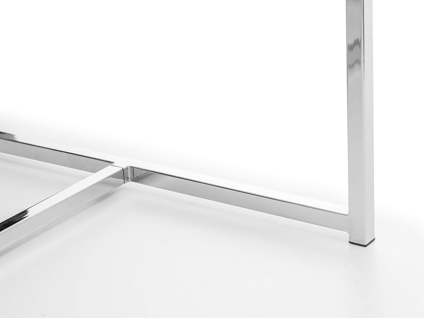 Julian Bowen Scala Dining Table, Marble Effect & Chrome - H75.5xW120xD80cm