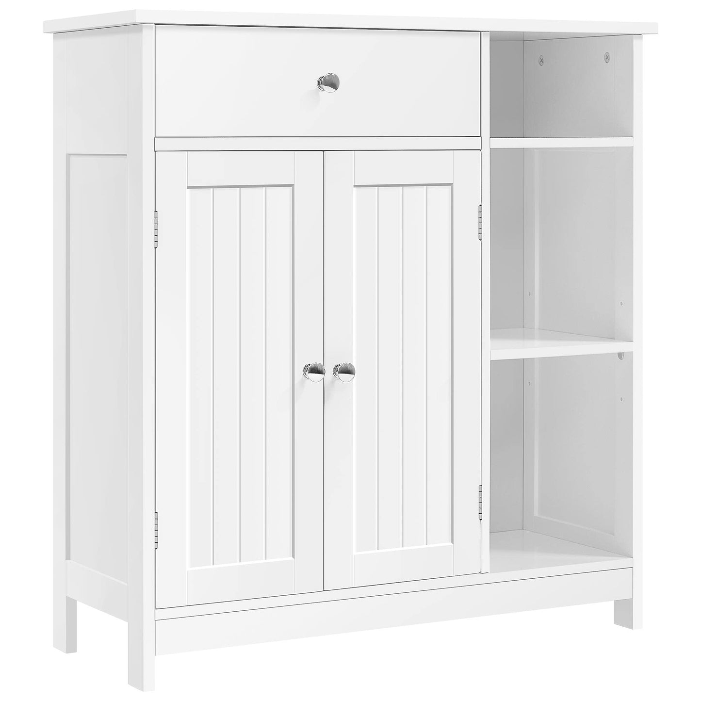 Yaheetech Bathroom Floor Cabinet, Freestanding Storage Organizer, Storage Cabinet with Doors & Drawer & Adjustable Shelves for Living Room, Entryway,