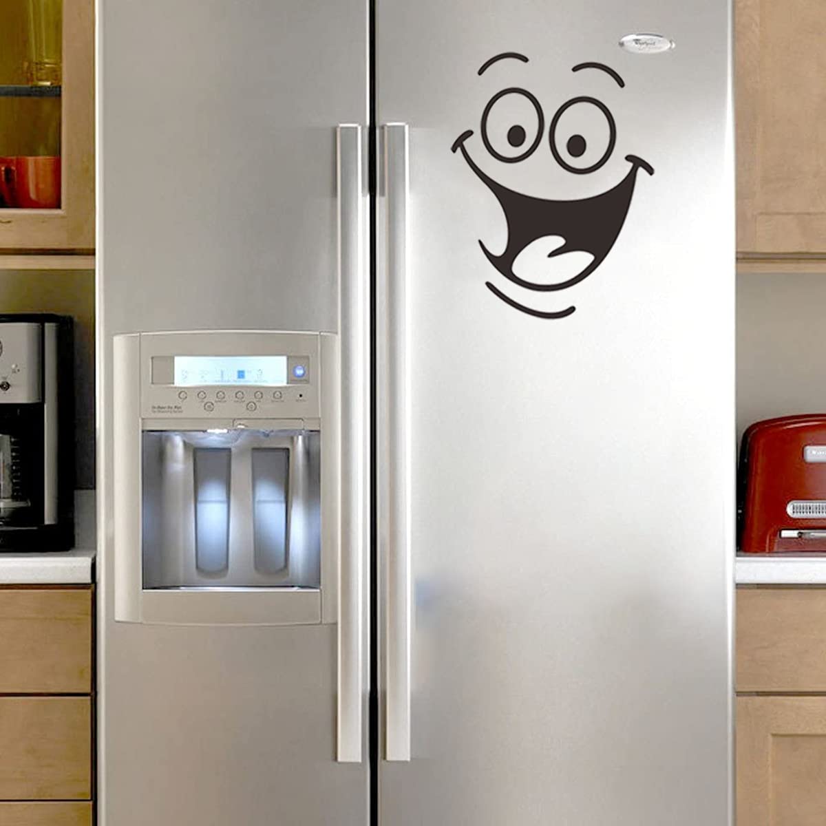 Toilet Sticker, Toilet Lid Sticker with Smiley Face PVC Waterproof Sticker Toilet Funny Cartoon Toilet Removable DIY Sticker for Bathroom, Kitchen