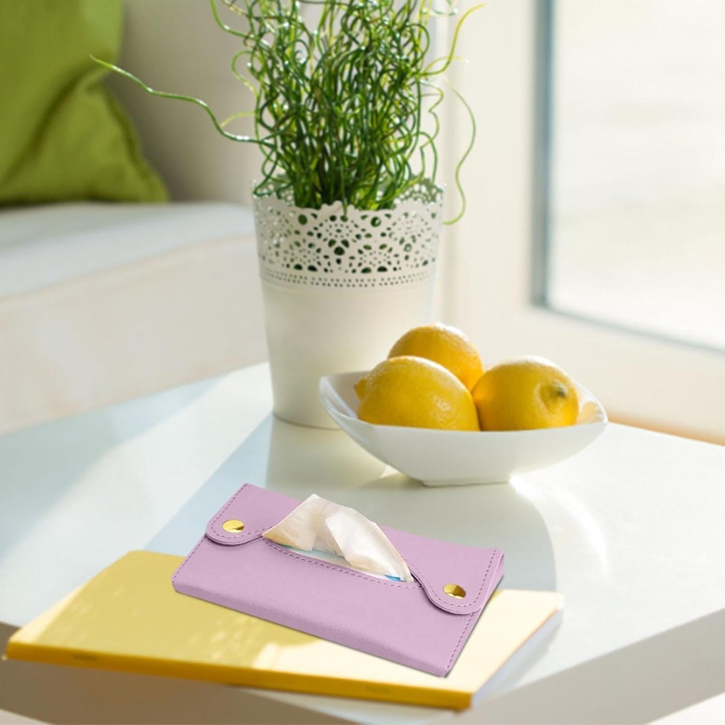 Purple Pocket Tissue Holder - Tissue Holder | Travel Pouch for Tissue | Pocket Paper Towel | Tissue Bag Holder | Towel Pu Leather Case