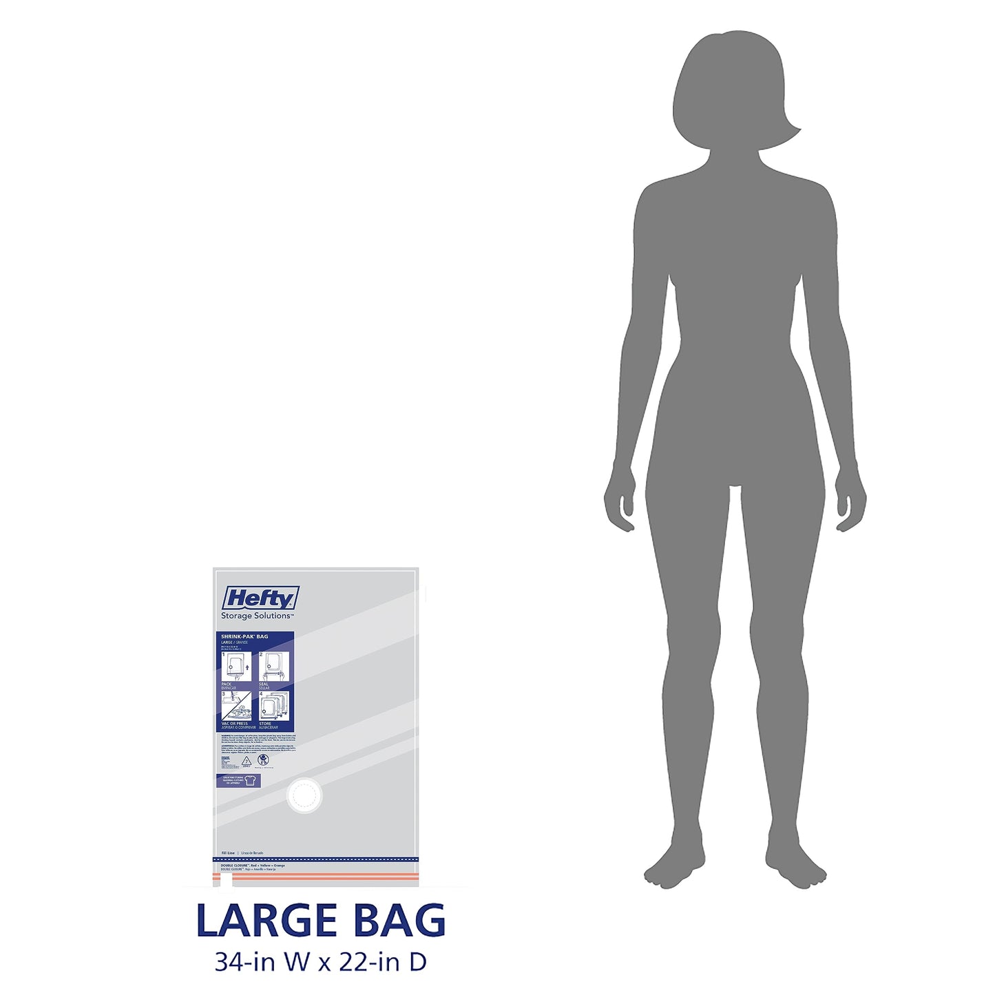 Hefty Shrink-Pak 4 Large Heavy Duty Bags