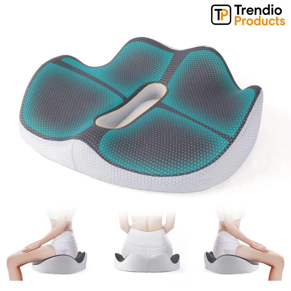 TrendioProducts Donut Pillow Seat Cushion for Hemorrhoids, Coccyx Cushion for Tailbone Pain Relief, Donut Pillow