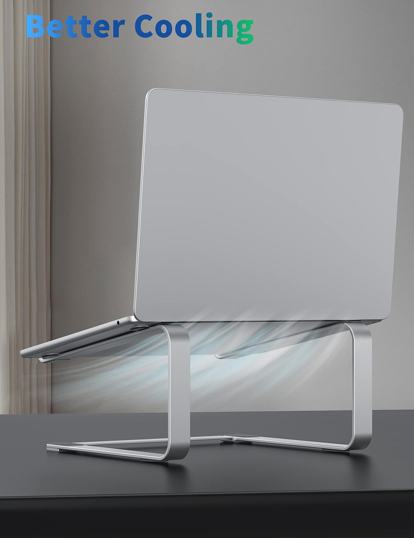 SOUNDANCE Laptop Stand for Desk, Metal Computer Riser, Heavy Stable PC Holder, Ergonomic Laptops Elevator for 12 to 17.3 Inches Notebook Computer
